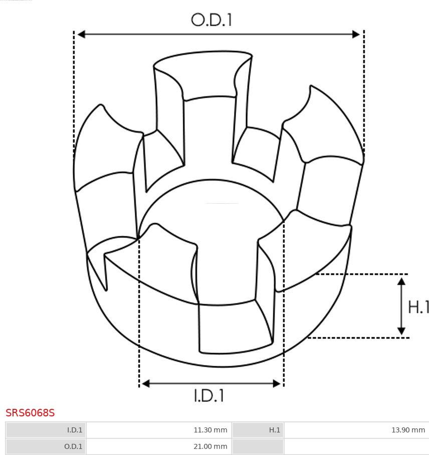 AS-PL SRS6068S - Remkomplekts, Starteris www.autospares.lv