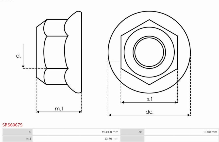 AS-PL SRS6067S - Remkomplekts, Ģenerators www.autospares.lv