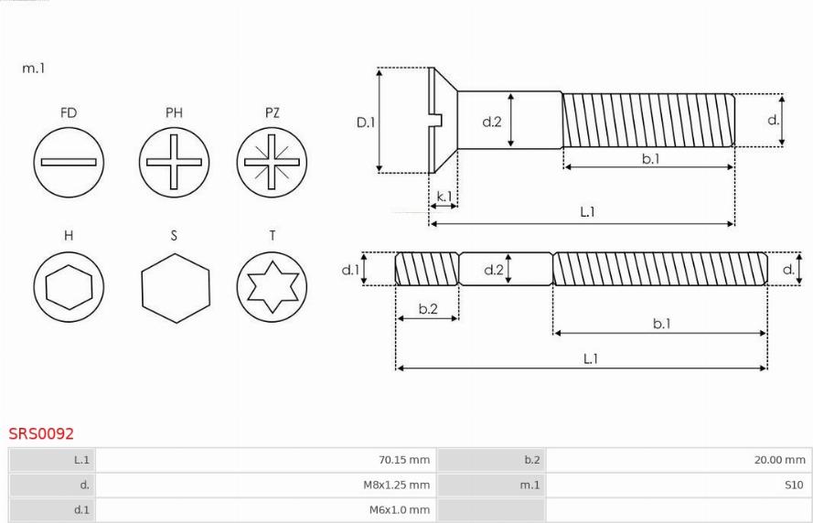 AS-PL SRS0092 - Remkomplekts, Ģenerators www.autospares.lv