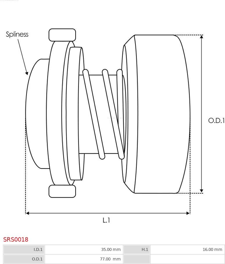 AS-PL SRS0018 - Remkomplekts, Starteris www.autospares.lv