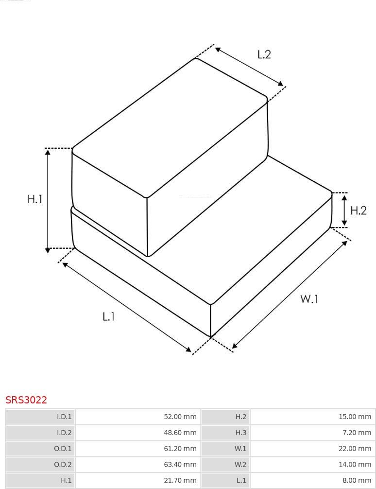 AS-PL SRS3022 - Remkomplekts, Starteris www.autospares.lv