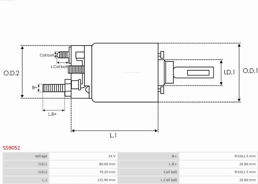 AS-PL SS9052 - Ievilcējrelejs, Starteris www.autospares.lv