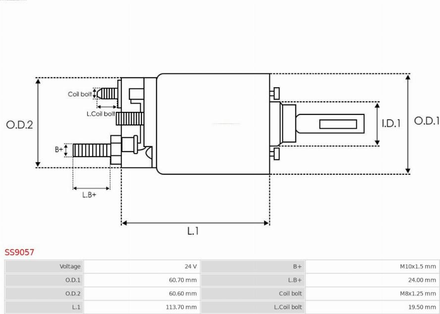 AS-PL SS9057 - Ievilcējrelejs, Starteris www.autospares.lv