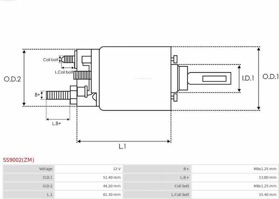 AS-PL SS9002(ZM) - Ievilcējrelejs, Starteris www.autospares.lv