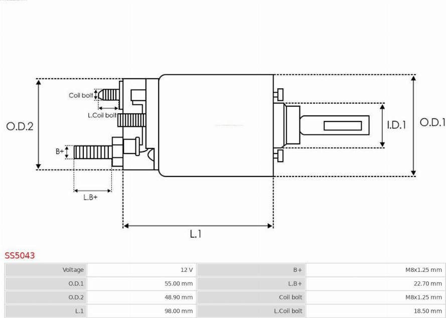 AS-PL SS5043 - Ievilcējrelejs, Starteris www.autospares.lv