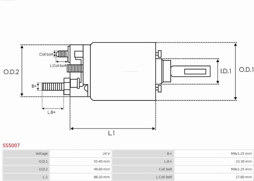 AS-PL SS5007 - Ievilcējrelejs, Starteris www.autospares.lv