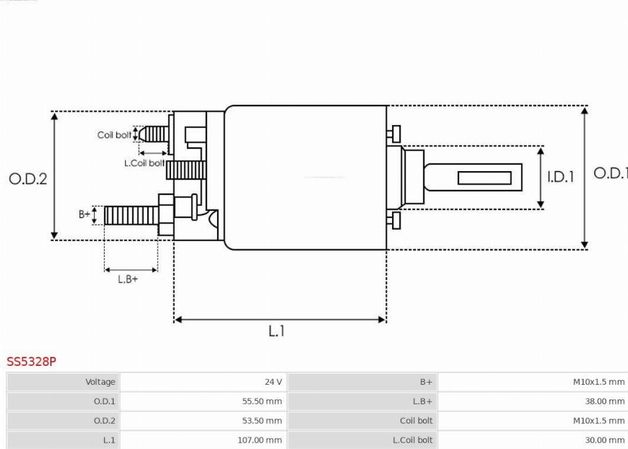 AS-PL SS5328P - Ievilcējrelejs, Starteris www.autospares.lv