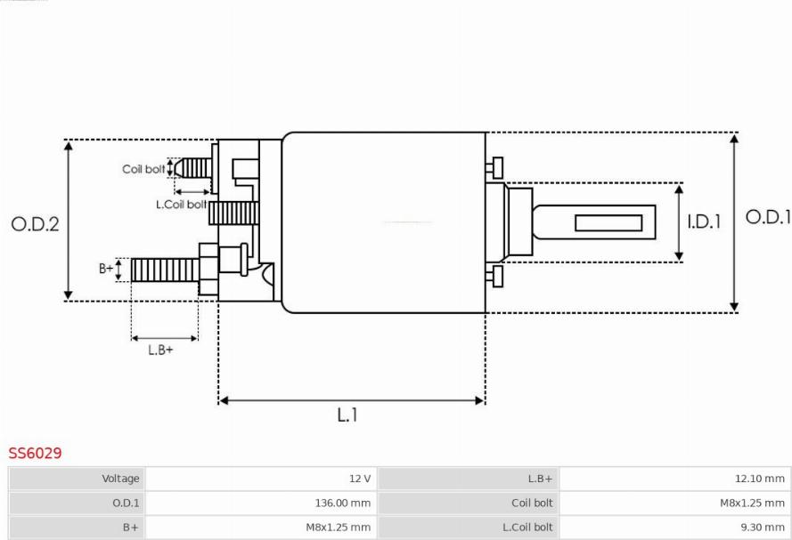 AS-PL SS6029 - Ievilcējrelejs, Starteris www.autospares.lv