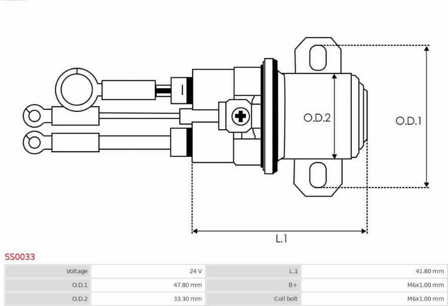 AS-PL SS0033 - Ievilcējrelejs, Starteris www.autospares.lv