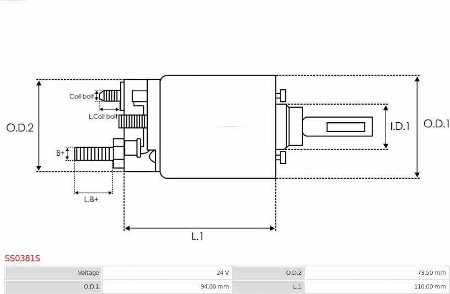 AS-PL SS0381S - Ievilcējrelejs, Starteris www.autospares.lv