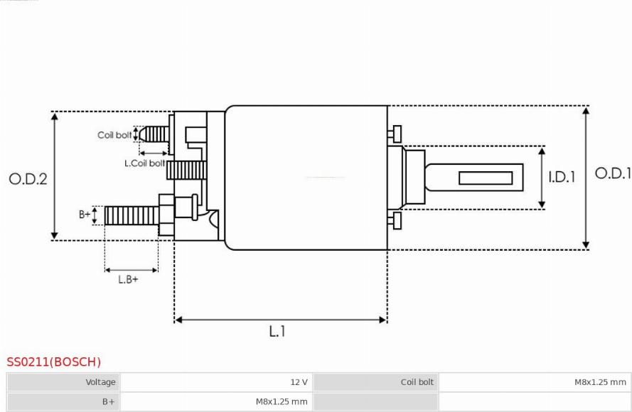 AS-PL SS0211(BOSCH) - Ievilcējrelejs, Starteris www.autospares.lv