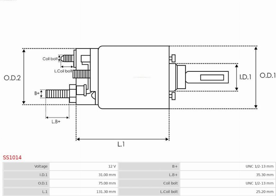 AS-PL SS1014 - Ievilcējrelejs, Starteris www.autospares.lv