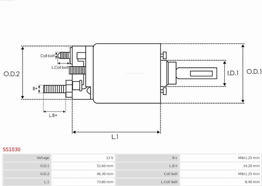 AS-PL SS1030 - Ievilcējrelejs, Starteris www.autospares.lv