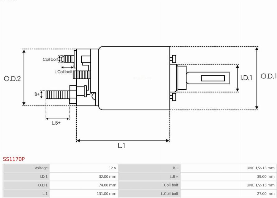 AS-PL SS1170P - Ievilcējrelejs, Starteris www.autospares.lv