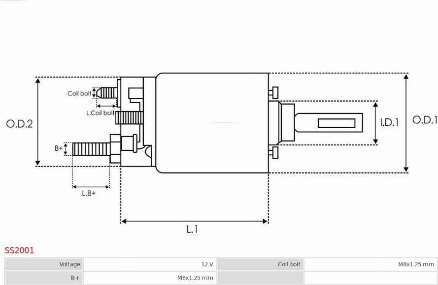 AS-PL SS2001 - Solenoid Switch, starter www.autospares.lv