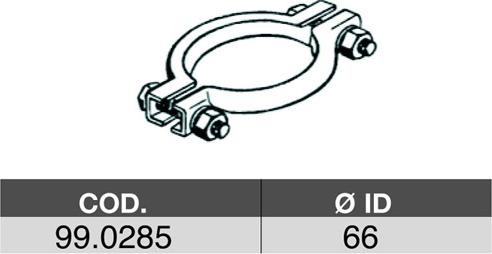 ASSO 99.0285 - Savienojošie elementi, Izplūdes gāzu sistēma www.autospares.lv