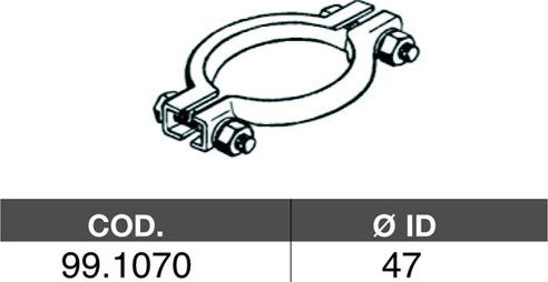 ASSO 99.1070 - Savienojošie elementi, Izplūdes gāzu sistēma www.autospares.lv