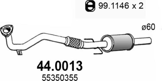 ASSO 44.0013 - Katalizators autospares.lv