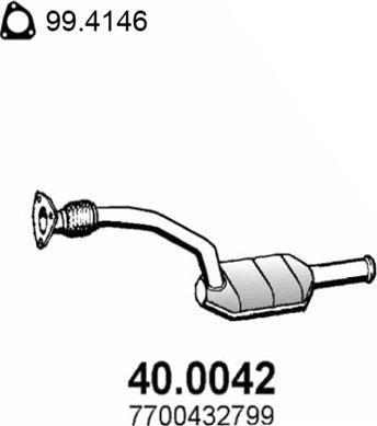 ASSO 40.0042 - Katalizators www.autospares.lv