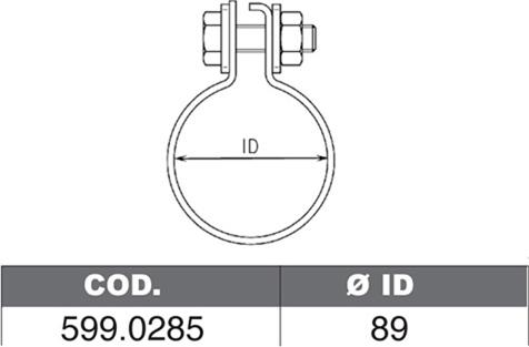 ASSO 599.0285 - Montāžas komplekts, Trokšņa slāpētājs www.autospares.lv