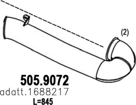 ASSO 505.9072 - Izplūdes caurule www.autospares.lv