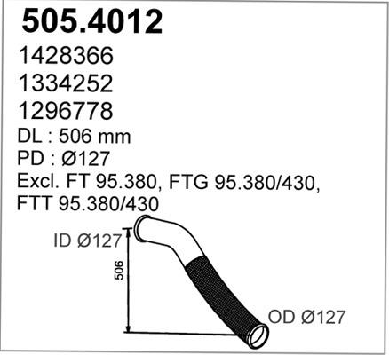 ASSO 505.4012 - Gofrēta caurule, Izplūdes gāzu sistēma www.autospares.lv