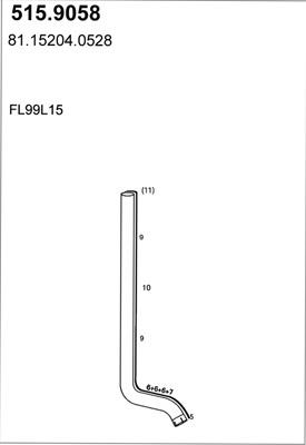 ASSO 515.9058 - Izplūdes caurule www.autospares.lv