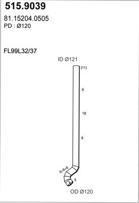 ASSO 515.9039 - Izplūdes caurule www.autospares.lv