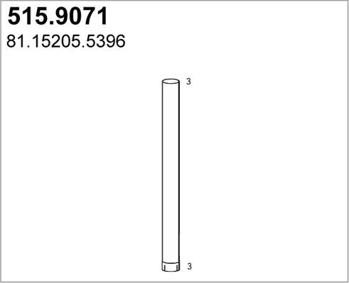 ASSO 515.9071 - Izplūdes caurule www.autospares.lv