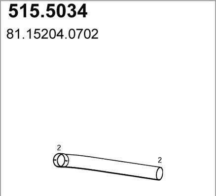 ASSO 515.5034 - Izplūdes caurule www.autospares.lv