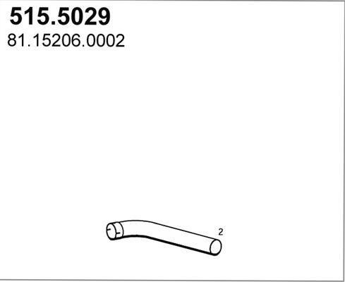 ASSO 515.5029 - Izplūdes caurule www.autospares.lv