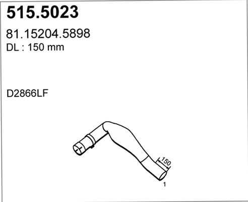 ASSO 515.5023 - Izplūdes caurule www.autospares.lv