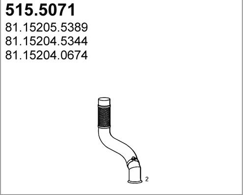 ASSO 515.5071 - Izplūdes caurule www.autospares.lv