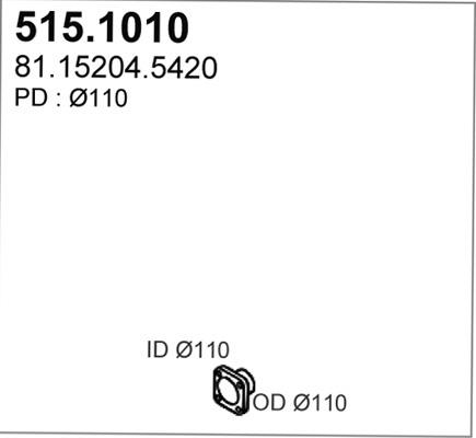 ASSO 515.1010 - Izplūdes caurule www.autospares.lv