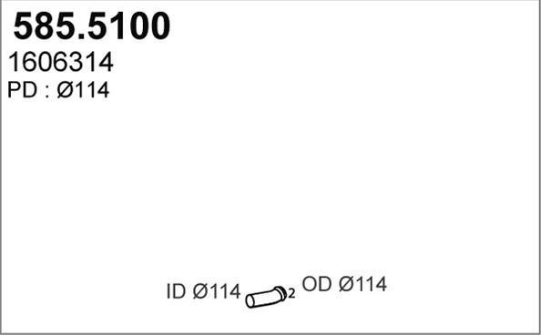 ASSO 585.5100 - Izplūdes caurule autospares.lv