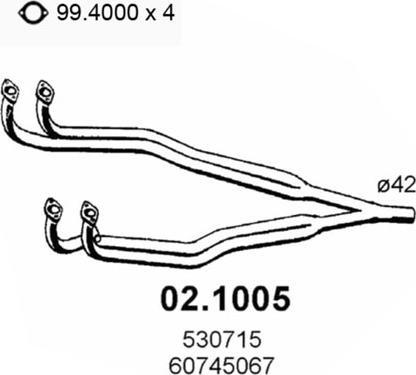 ASSO 02.1005 - Izplūdes caurule autospares.lv