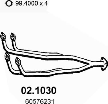 ASSO 02.1030 - Izplūdes caurule autospares.lv