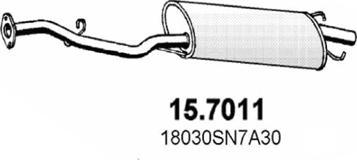 ASSO 15.7011 - Izplūdes gāzu trokšņa slāpētājs (pēdējais) www.autospares.lv