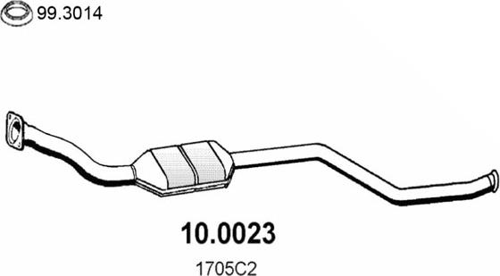 ASSO 10.0023 - Katalizators autospares.lv