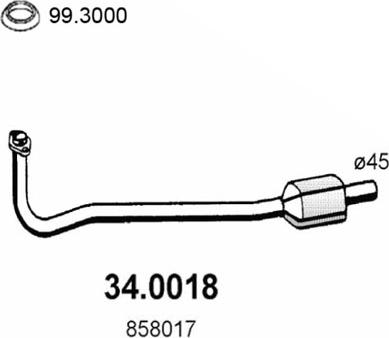 ASSO 34.0018 - Katalizators www.autospares.lv