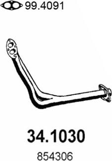 ASSO 34.1030 - Izplūdes caurule www.autospares.lv