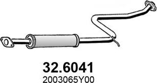 ASSO 32.6041 - Vidējais izpl. gāzu trokšņa slāpētājs autospares.lv