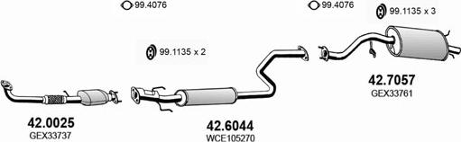 ASSO ART0190 - Izplūdes gāzu sistēma www.autospares.lv