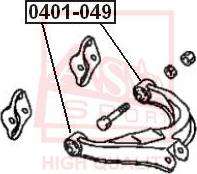 ASVA 0401-049 - Piekare, Šķērssvira www.autospares.lv