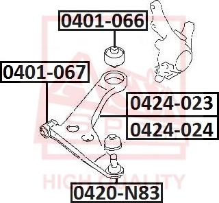 ASVA 0420-N83 - Шаровая опора, несущий / направляющий шарнир www.autospares.lv