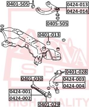 ASVA 0424-001 - Track Control Arm www.autospares.lv