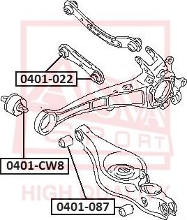 ASVA 0401-087 - Piekare, Šķērssvira www.autospares.lv