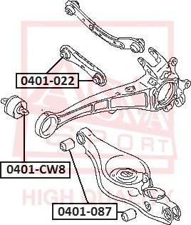 ASVA 0401-022 - Piekare, Šķērssvira www.autospares.lv