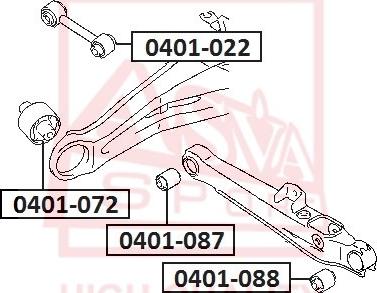 ASVA 0401-088 - Piekare, Šķērssvira www.autospares.lv