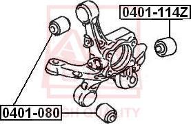 ASVA 0401-114Z - Piekare, Šķērssvira www.autospares.lv